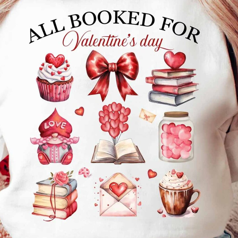 All Booked For Valentines T-Shirt, Teacher Valentine T-Shirt, Valentine T-Shirt - Picture 2 of 5